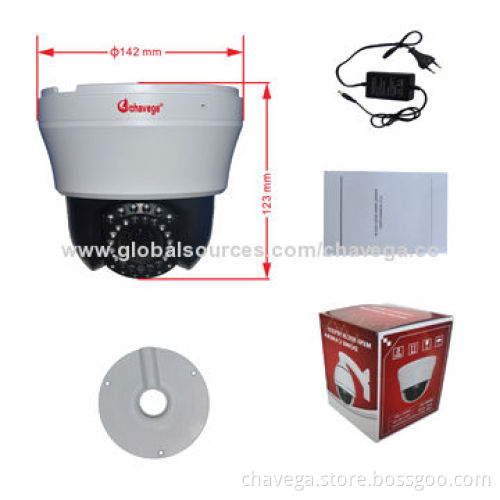 ONVIF 720P 1/2.8-inch 10x Optical Zoom Mini High-speed Outdoor Wi-Fi IP Dome Camera